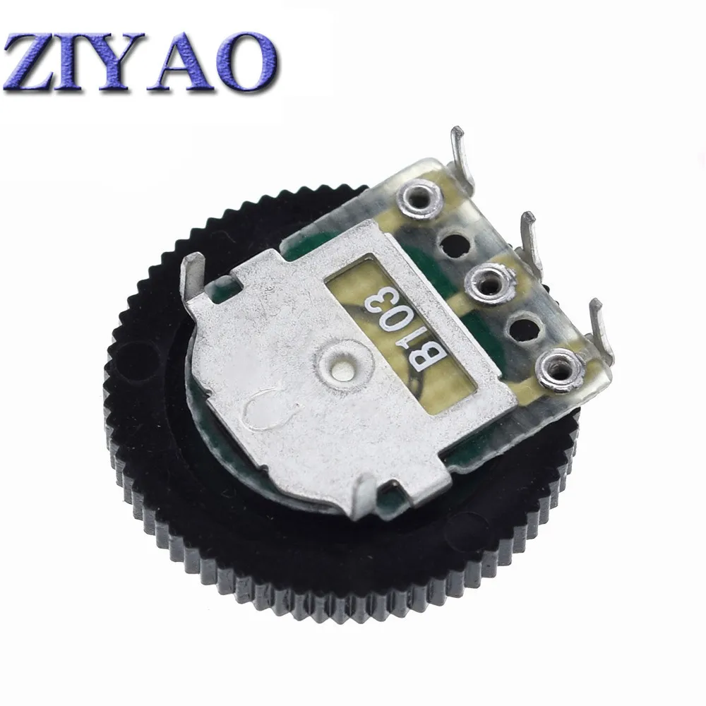 10PCS B103 16x2mm 10K Ohm Double Dial Taper Volume Wheel Duplex Potentiometer Z07 Drop ship