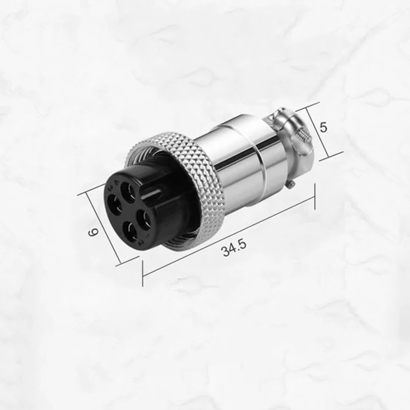 GX12-4 Pin Male Female Cable Circular Aviation Socket Plug Connector,Sewer Pipe Endoscope Camera Accessories,TIMOOK