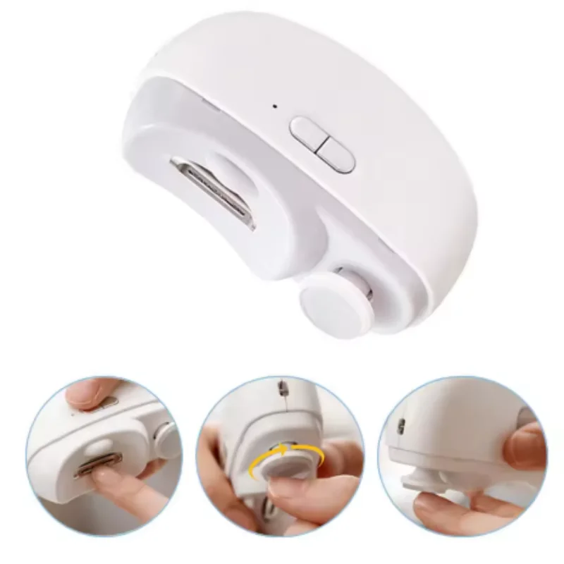 Rechargeable Automatic Nail Clipper Electric Safe Nail Grinder Kids Adults Anti-Pinch Nail Drill Machine Manicure Pedicure Care