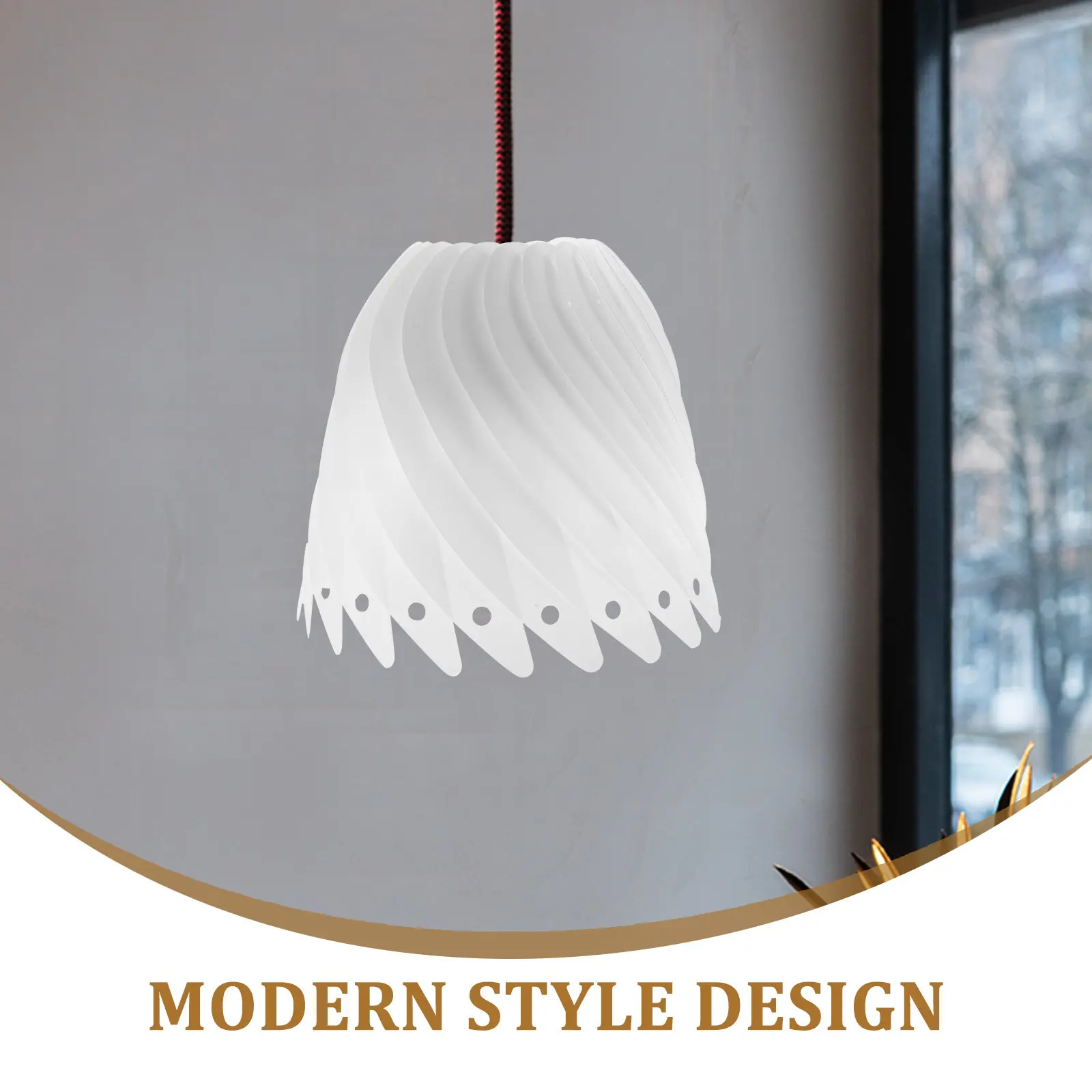 Plastic Lamp Shade Simple Stable Structure Eye Protection Warm Ambient Light for Home Restaurant Decor Pendant Light Lampshade
