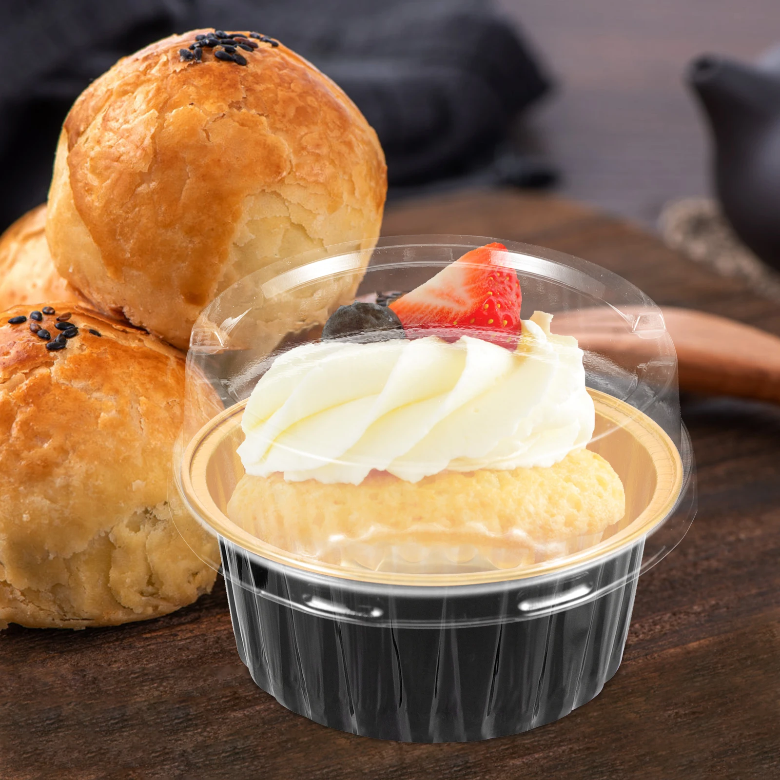 

25 Sets Baking Cups Aluminum Foil Kitchen Boxes Bread Food Wrapping Barbecue Disposable Cake Liners BBQ Oven Use Temperature