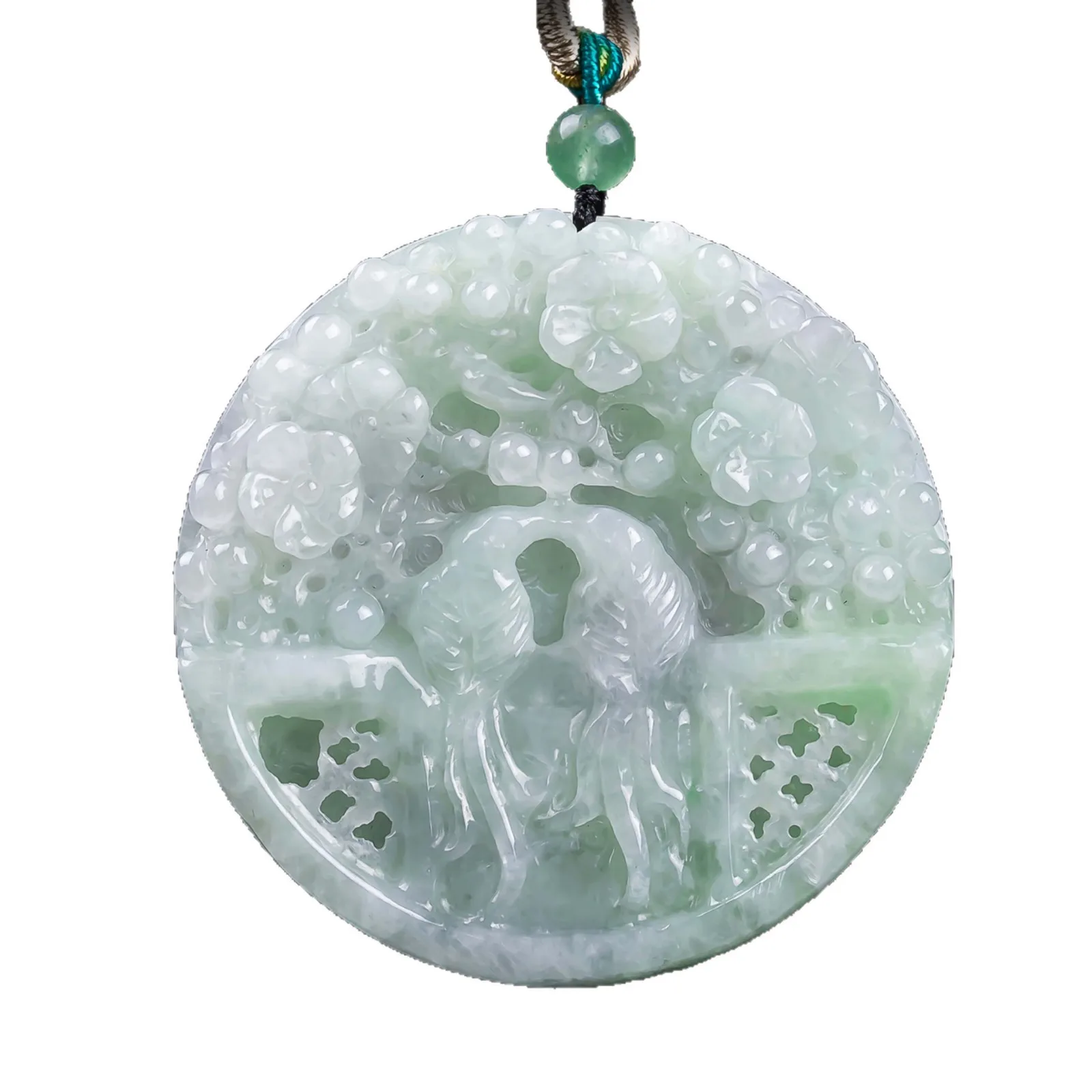 

Натуральный бирманский нефритовый кулон-цветок, ожерелье, талисман, аксессуары, модный винтажный резной амулет, настоящий нефрит, подарки для женщин