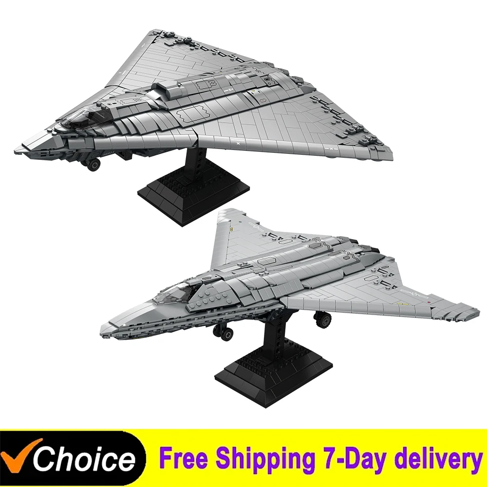 Reobrix 33045 33046 J-50 J-36 Sixth-Generation Stealth Fighter Building Blocks Military Fighter Jets Model Toys For Boys Gifts