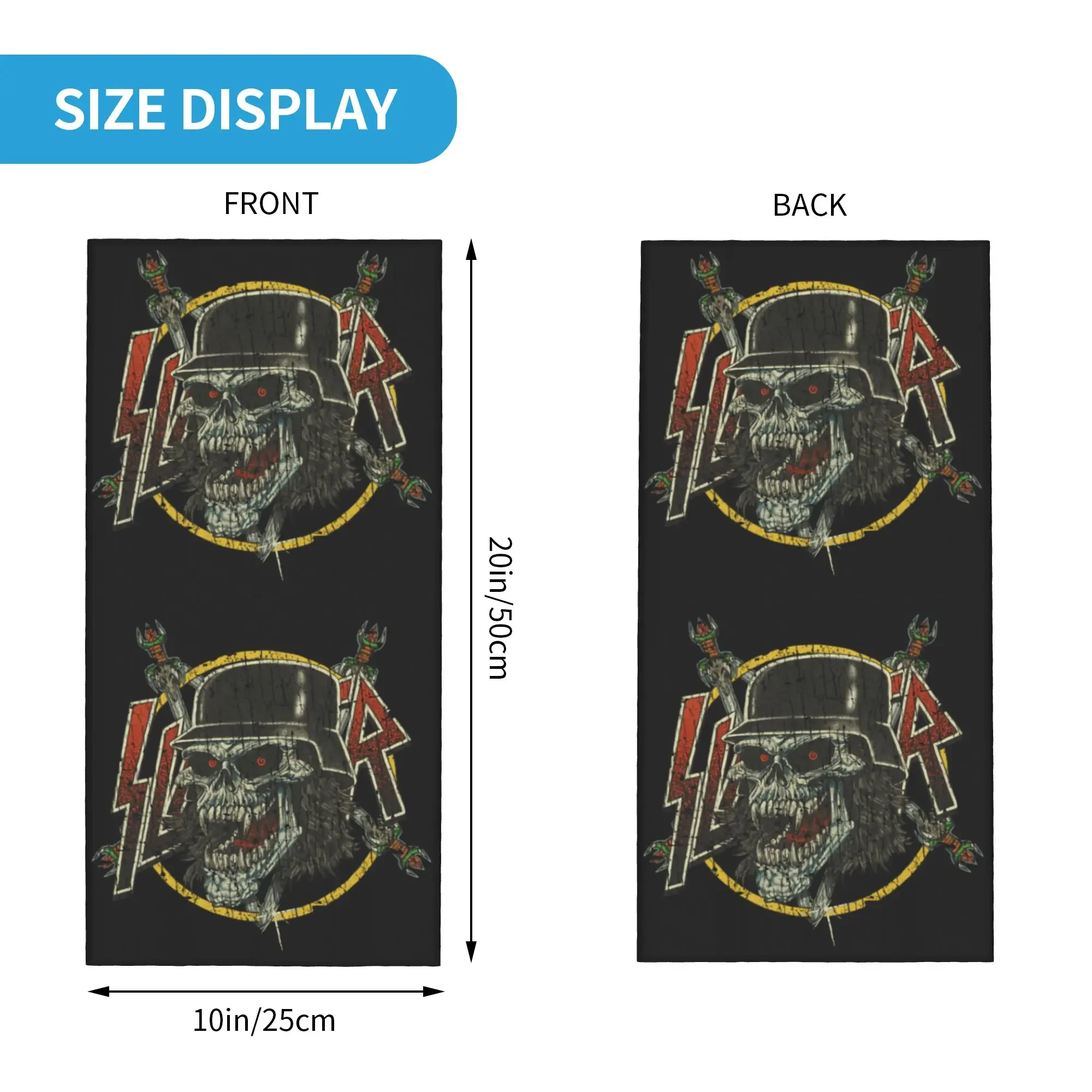 New Slayers Thrash Metal Band Bandana Neck Warmer Women Men Winter Hiking Ski Scarf Gaiter  Face Cover