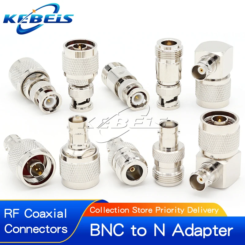 1Pcs L16 N To BNC Type Male Plug Female Jack Connector Q9 BNC To N Type Right Angle Coaxial Adapter RF Fast Delivery Copper