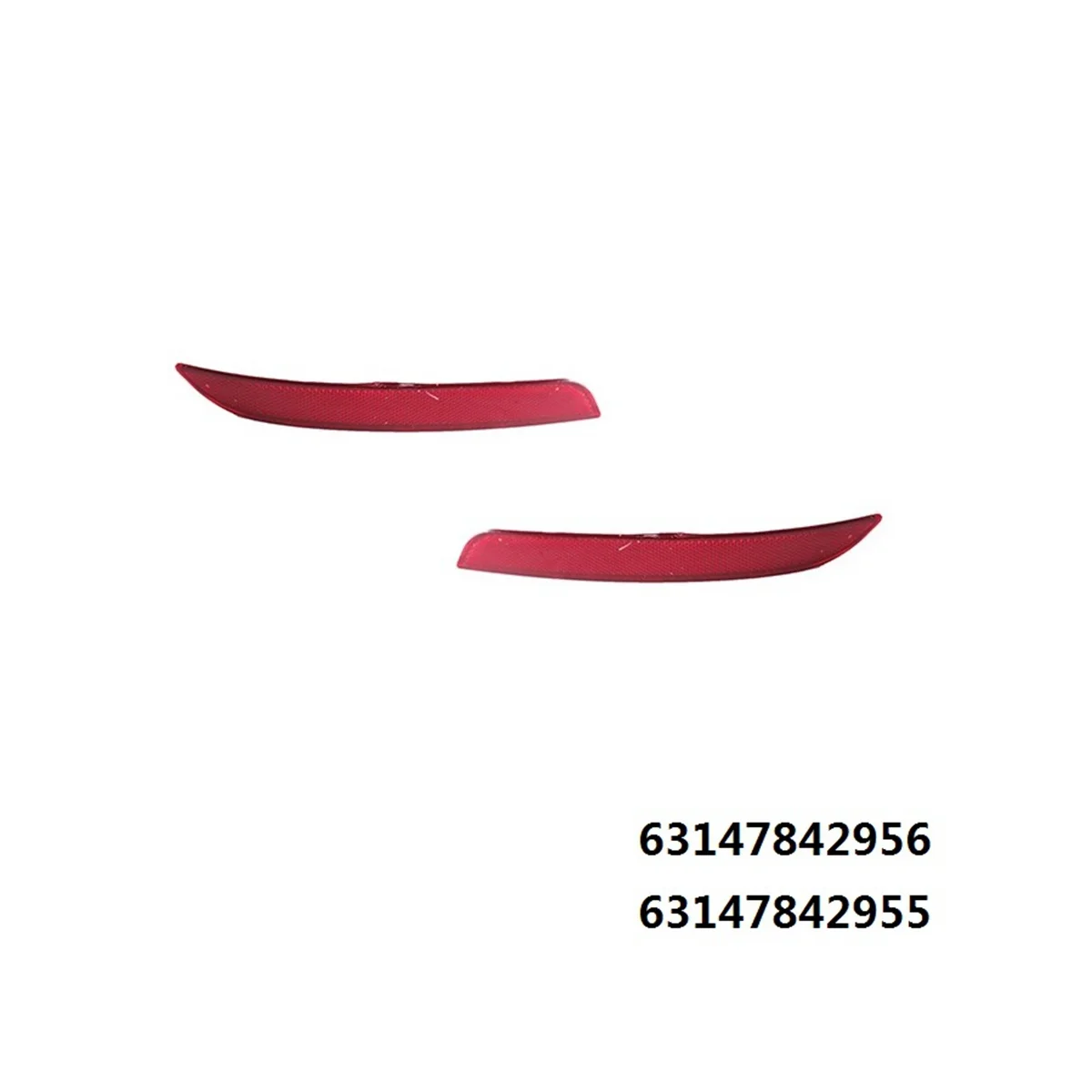 Rear Bumper Reflector 63147842955 63147842956 Left Right for BMW 5 Series F10 F18 2011-2016 Accessories, 2PCS Red