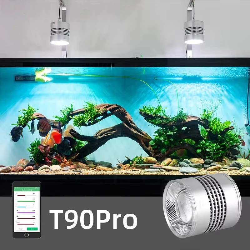 

High Quality Aquariums Accessories High Power High Brightness LED Aquarium Lights Week Aqua T90 Pro for Plant Fish tank Aquarium