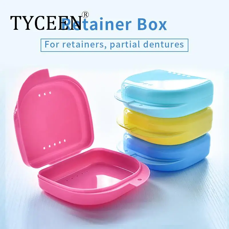 Dental Retainer Denture Storage box partial denture case orthodontic small teeth box PP box Retainer Box Case