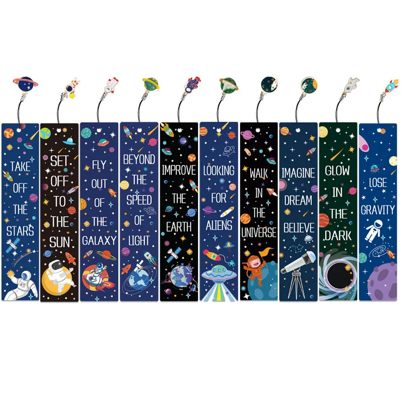 علامات مرجعية بمقياس تقسيم صفحة القراءة للأطفال ، رواد الفضاء يستكشفون الإشارات المرجعية للكوكب