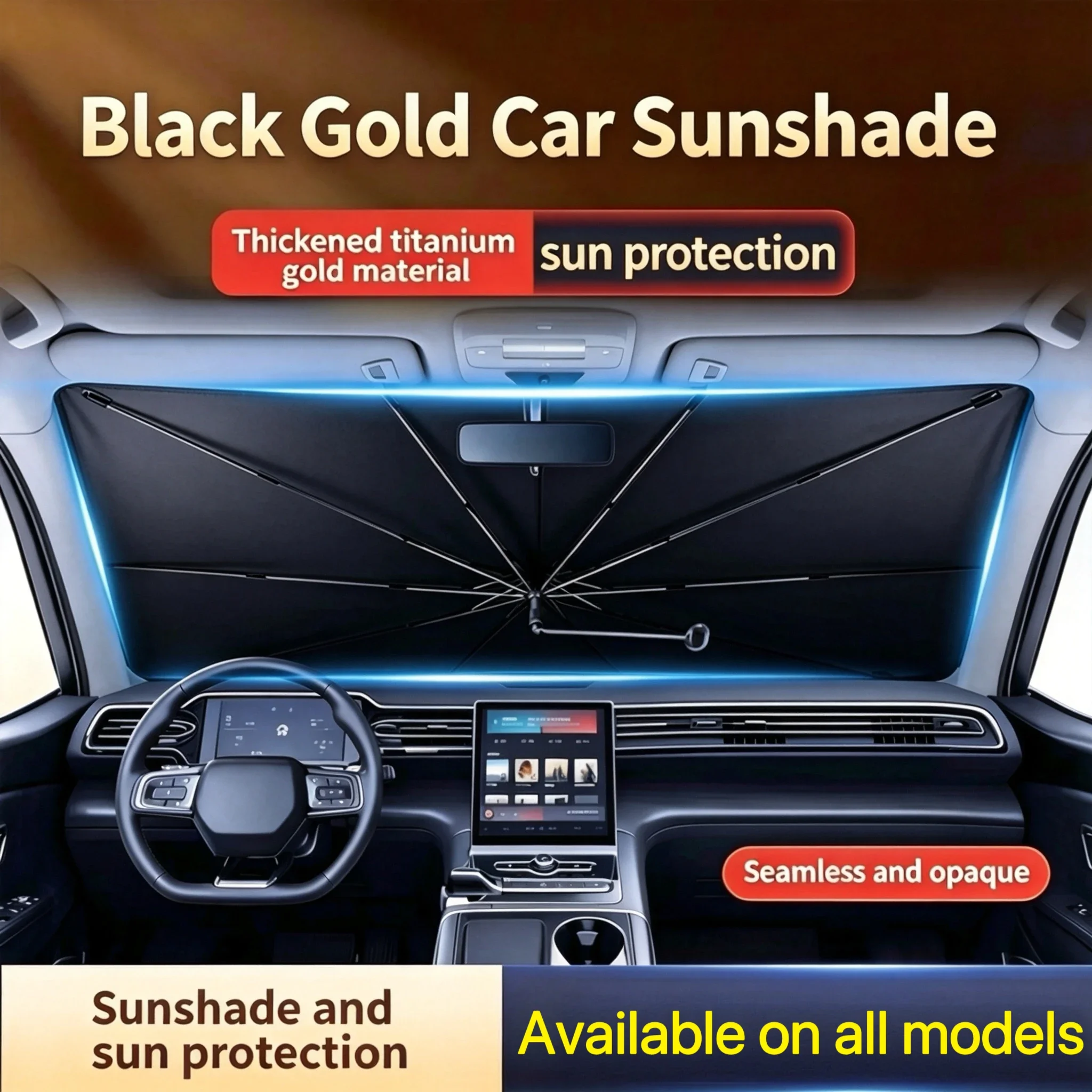 

Car Umbrella Windshield Sunshade Foldable Sun Shade Front Window Cover for UV Block Heat Portable Protector Parasol Amagi