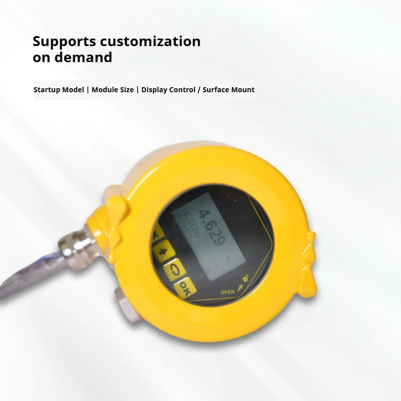 80GHz Radar Level Transmitter 0-35m Non-Contact Sensor 3.5'' Thread Mount Corrosion-Proof Explosion-Proof 4-20mA RS485