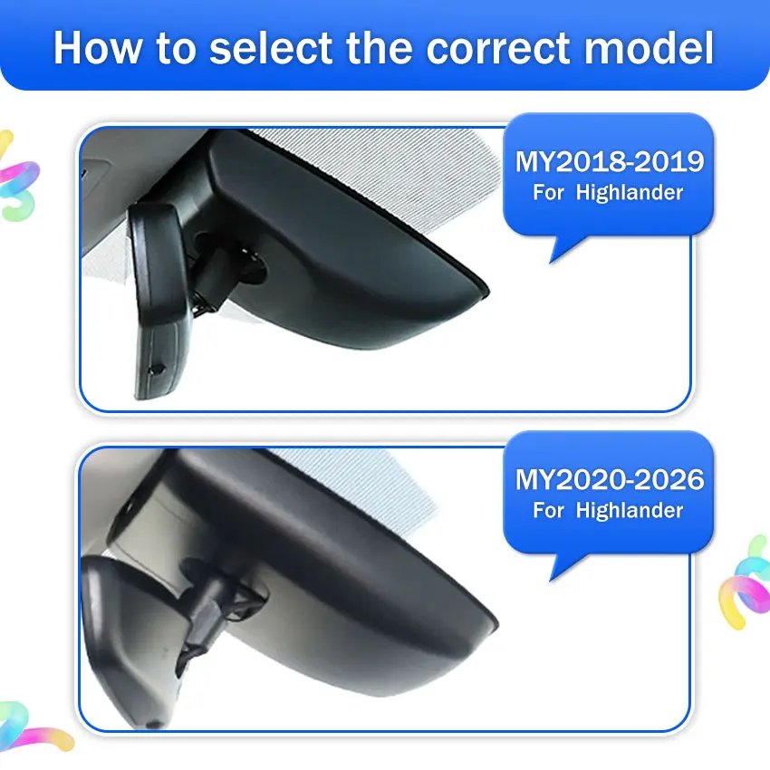 4K Dashcam 2160P HD For Toyota Highlander 3th Gen 2018~2019 Plug and Play WIFi Car DVR Video Recorder Dashcam OEM