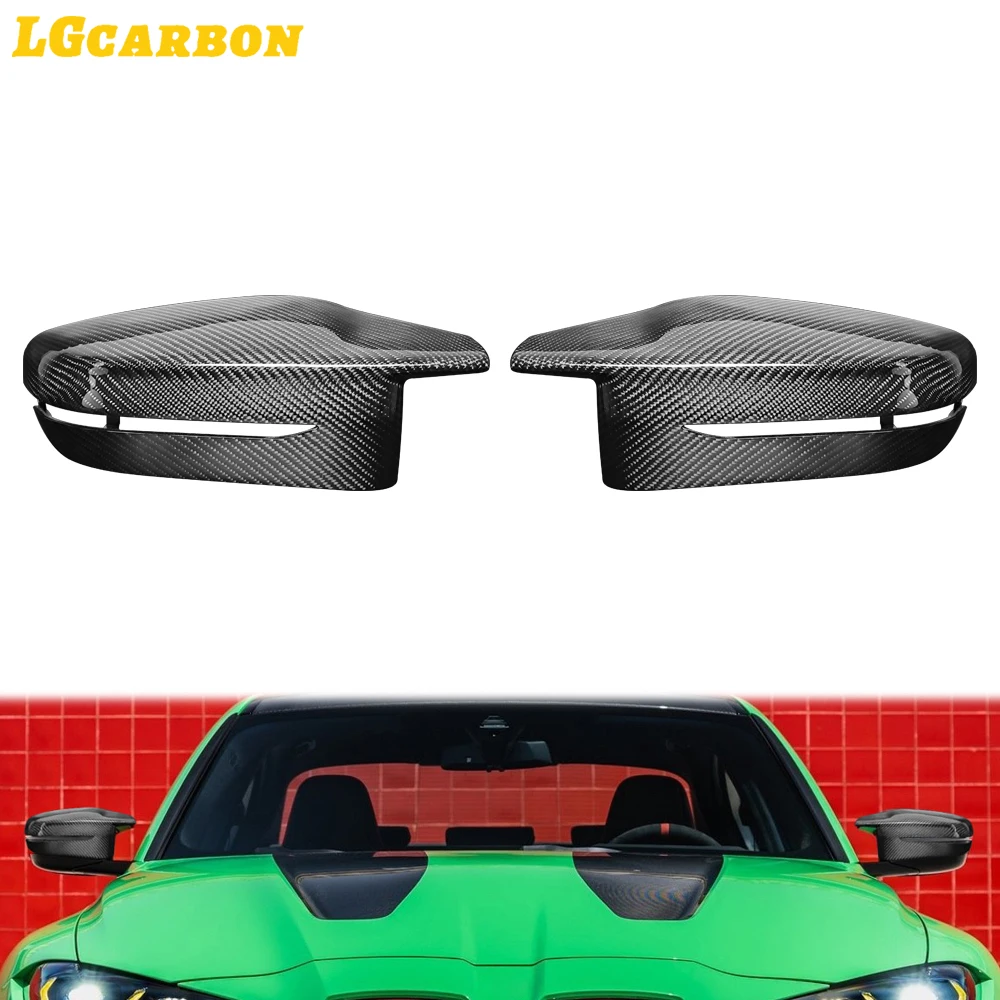 LGcarbon For BMW M3 G80 M4 G82 G83 2021-IN LHD RHD Car Dry Carbon Fiber Rear view Side-Door Wing Mirror Cover Caps Replacement