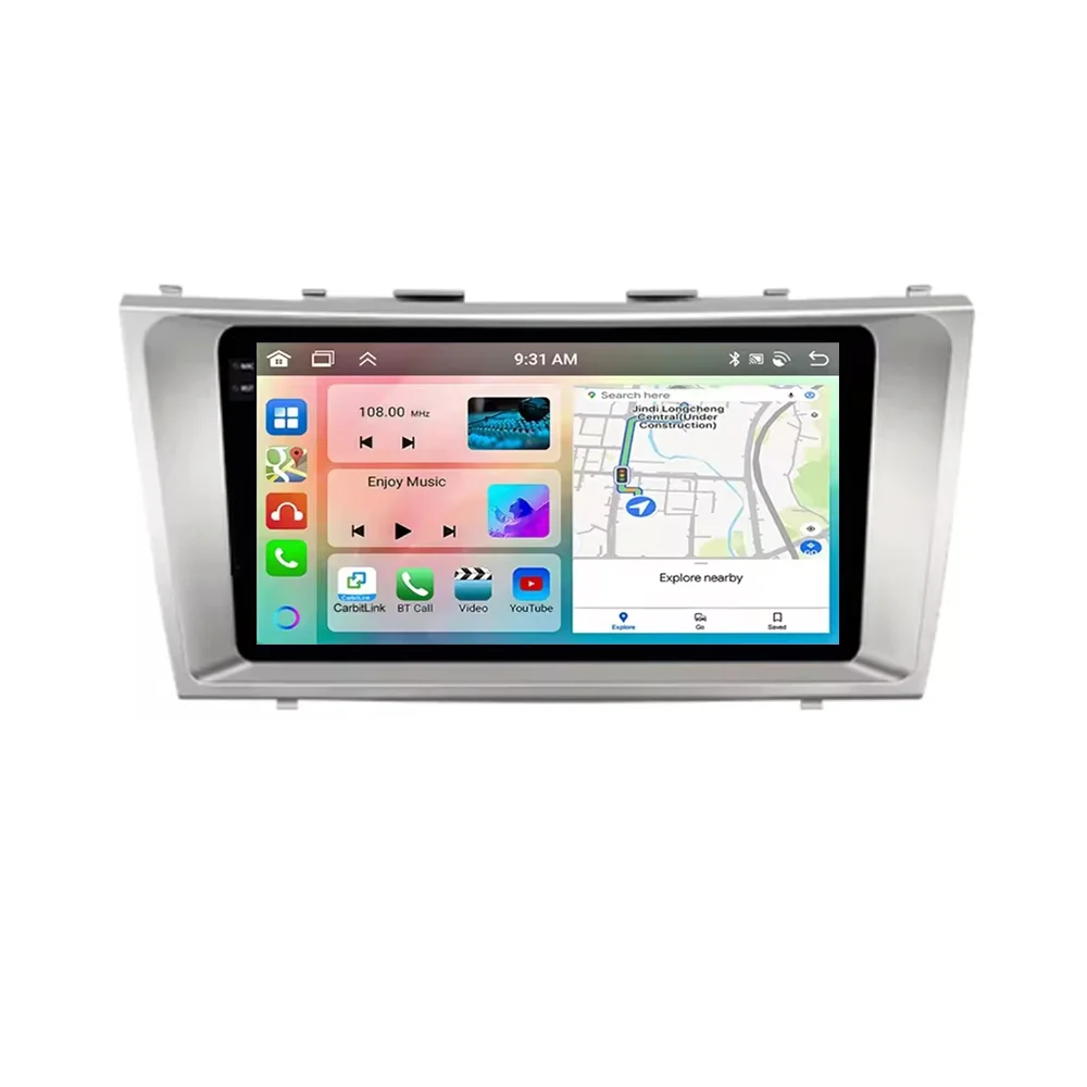 Android 14 Wireless Carplay Auto Car Radio For Toyota Camry XV40 2006 2007 2008 2009 2010 2011 Multimedia Player 2 Din GPS 4G