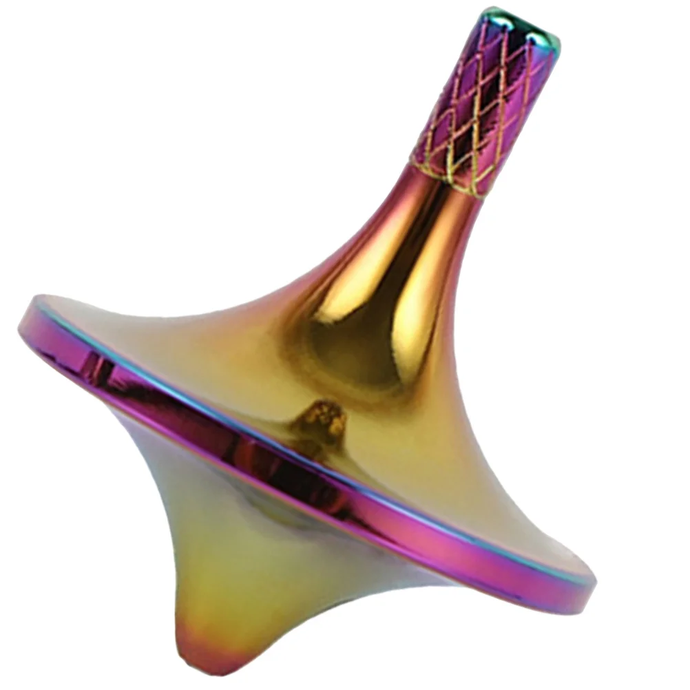 النحاس الدوران غير مرقح الدوران للكبار الضغط منضدية تململ جيروسكوب معدني صغير اللعب مضحك لعبة تفاعلية #4