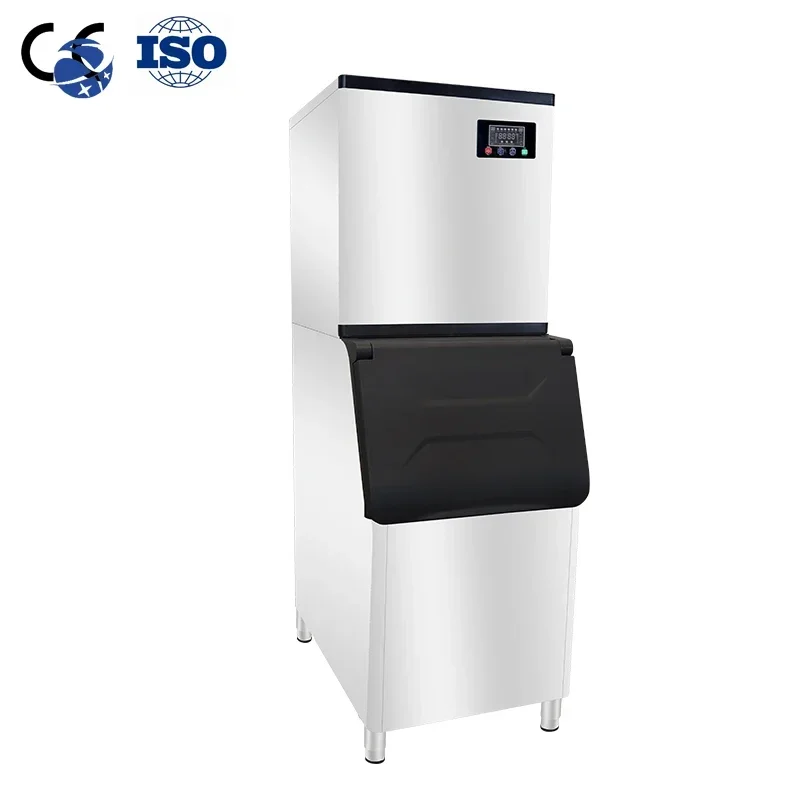 200kg/24hours Ice Machine Maker- Stainless Steel Ice Machines for Hotels and Cafes