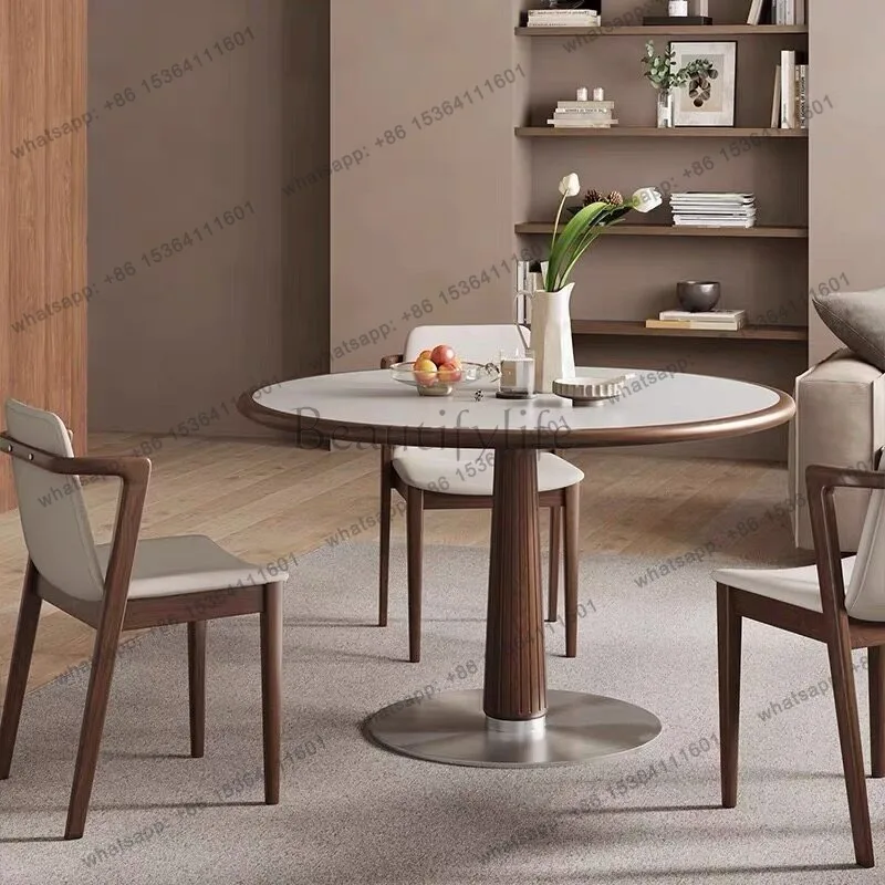 Factory Direct Sales Party White Dining Tables Small Space Minimalist Restaurant Round Kitchen Tables Italian Modern Mesas De Co