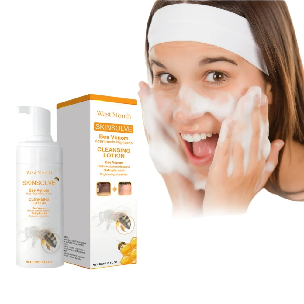 

Whitening and Cleansing Milk with Bee Venom, Removing Spots and Freckles, Deeply Cleansing, Brightening, and Moisturizing Skin