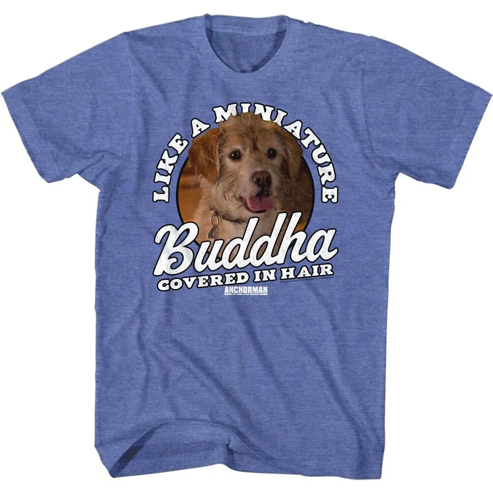 Anchorman Miniature Buddha Royal Heather Adult T Shirt