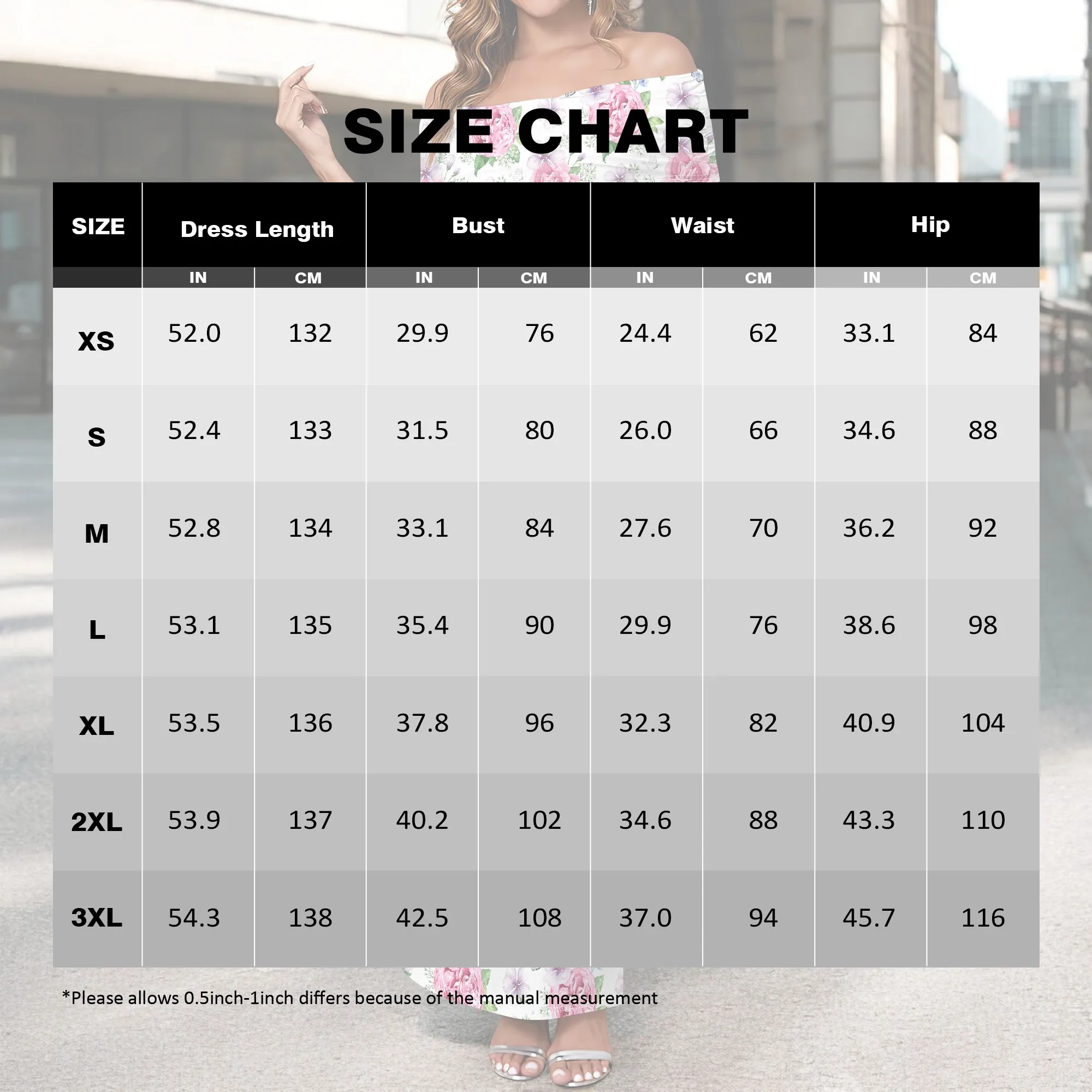 Modna damska długa sukienka bez ramiączek XS-3XL z kwiatowym nadrukiem, wygodna