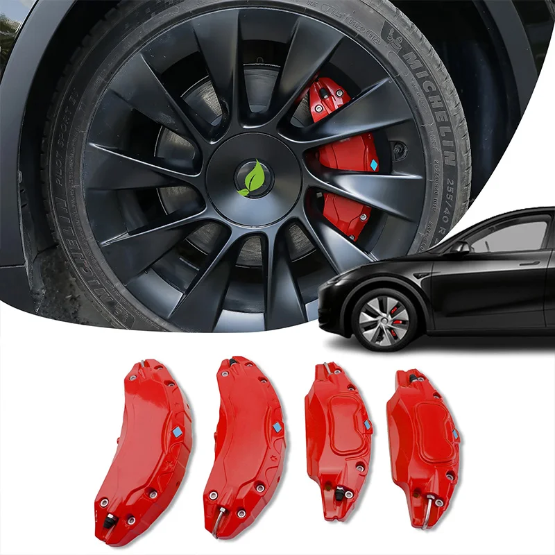 For Tesla Model Y 2021-2024 19 20 Inch Wheel Hub Brake Caliper Covers 4Pcs/set 12 Colors