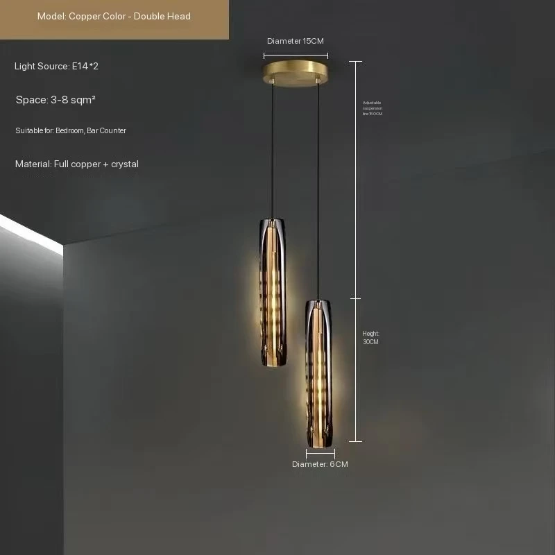 Moderne glazen kroonluchters Nordic goud zwart koper hanglamp kristal LED hanglamp voor woonkamer home decor binnenlamp