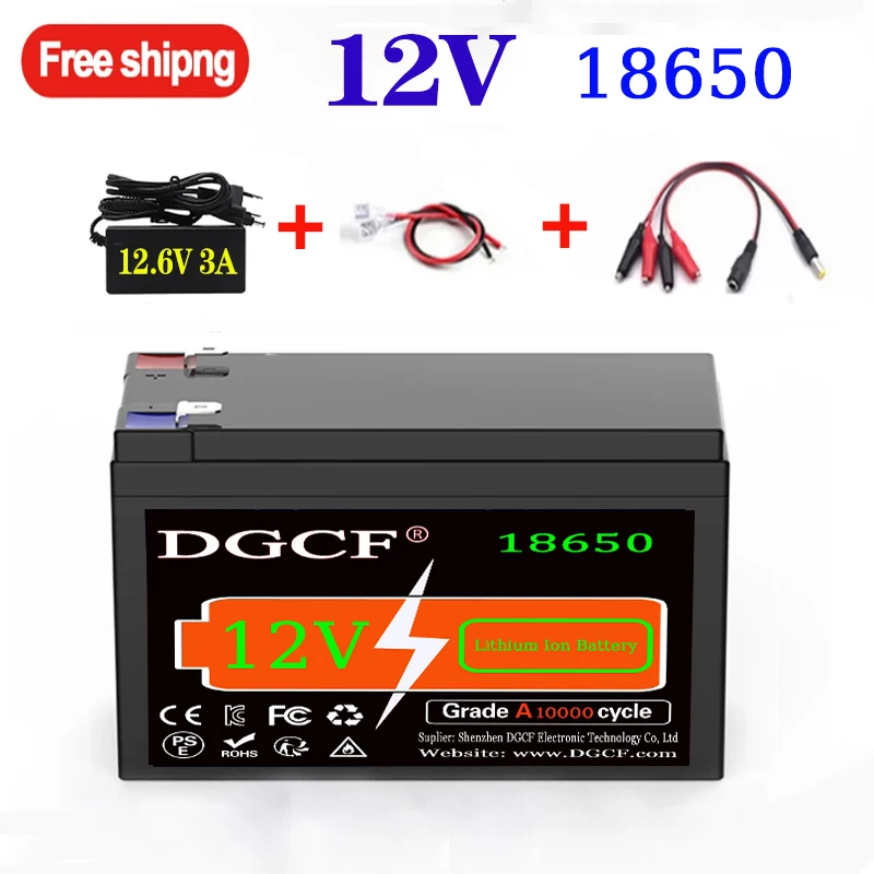 

For Sprayer, Electric Vehicle, LED Lamp 18650 Li-ion Batterie high-capacity 12V 80Ah 3S6P Lithium Ion Battery Pack,Built-in BMS