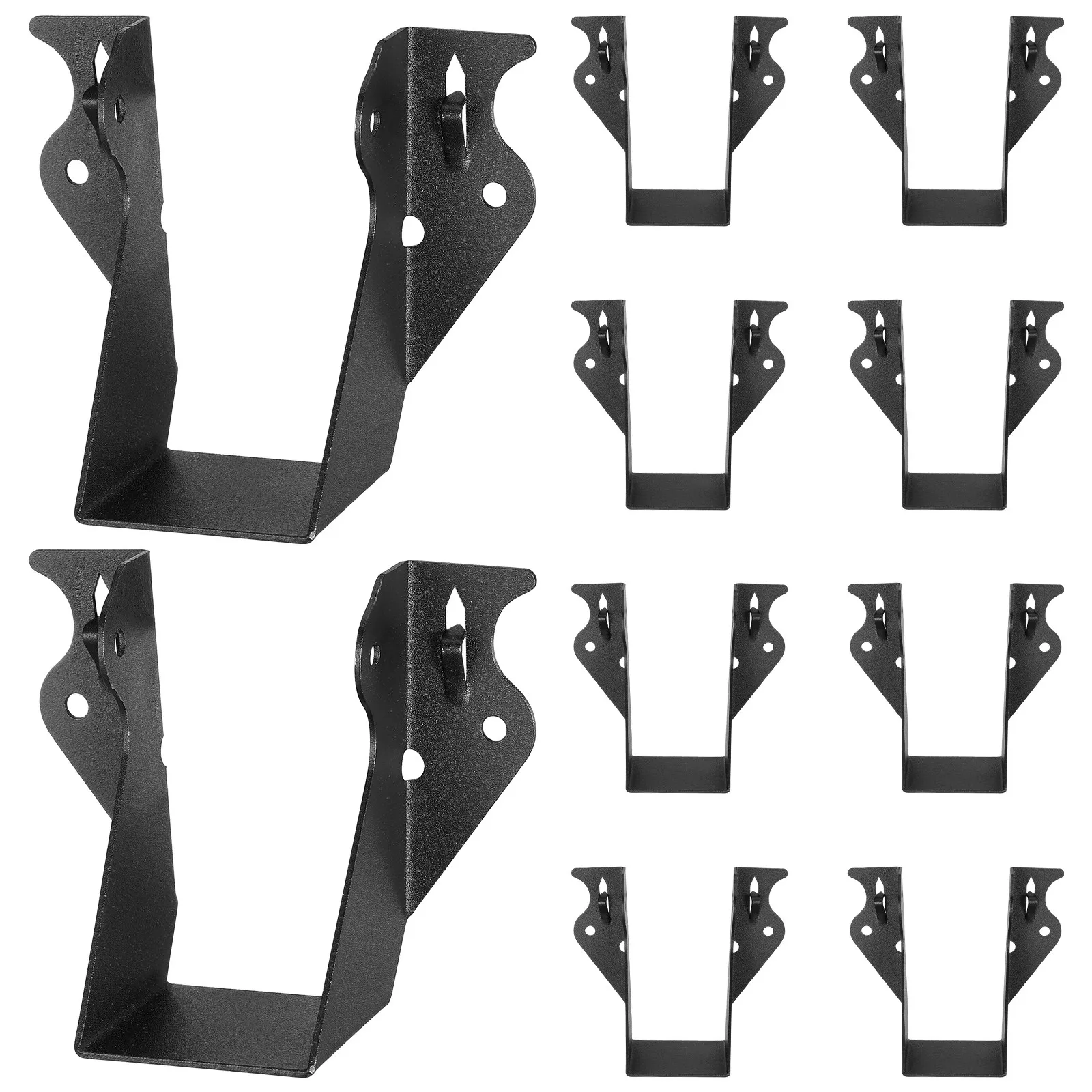 10Pcs Rafter Hangers Heavy Duty Metal Beam Brackets Face Mount for Porch Shed Barn Floor Deck Tie Brackets Hurricane Ties Joint