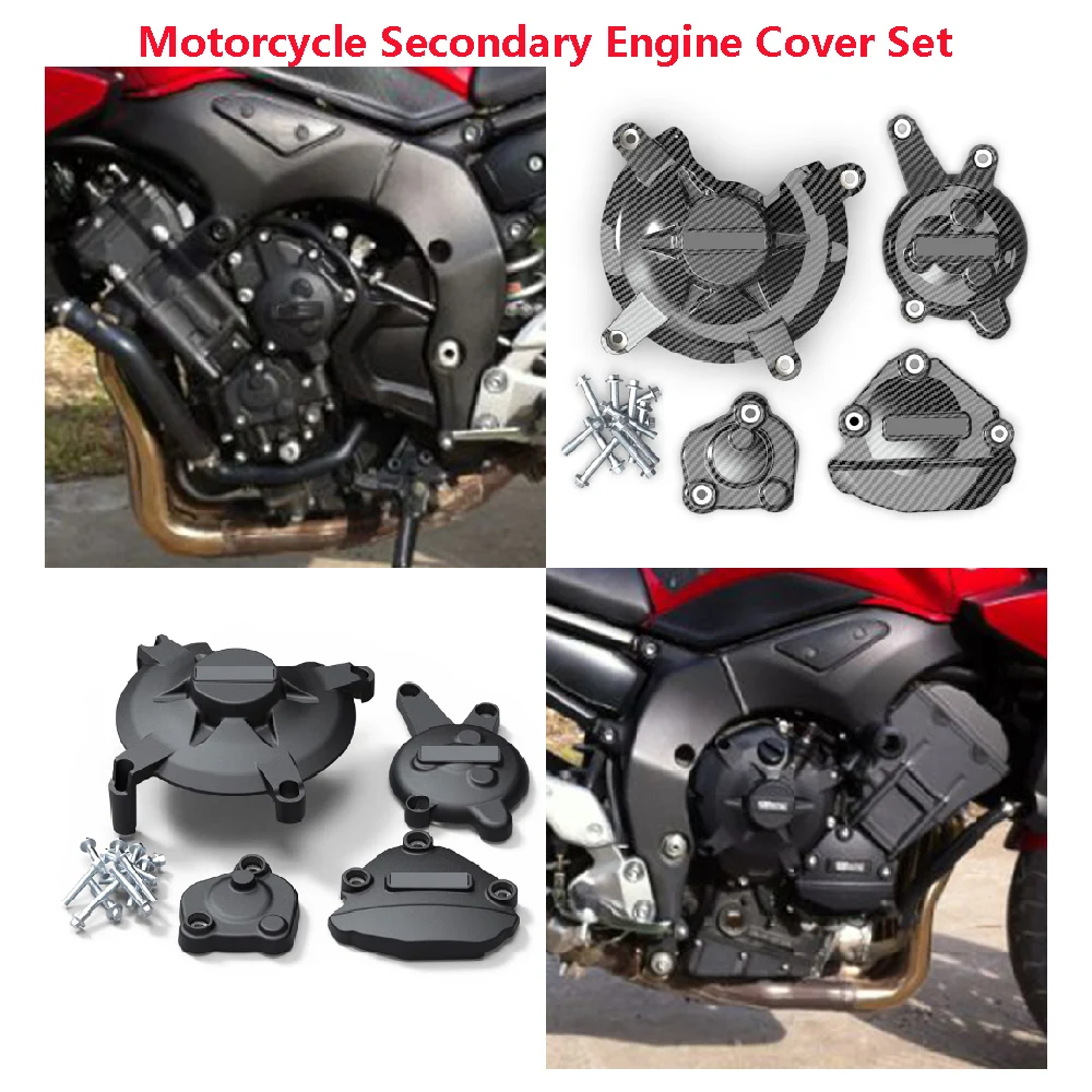 

Fits for Yamaha FZ1 FZ1S FZ1N Fazer 1000 800 ABS FZ8 FZ8S FZ8N Motorcycle Engine Case Cover Set Secondary Protection Guards Kit