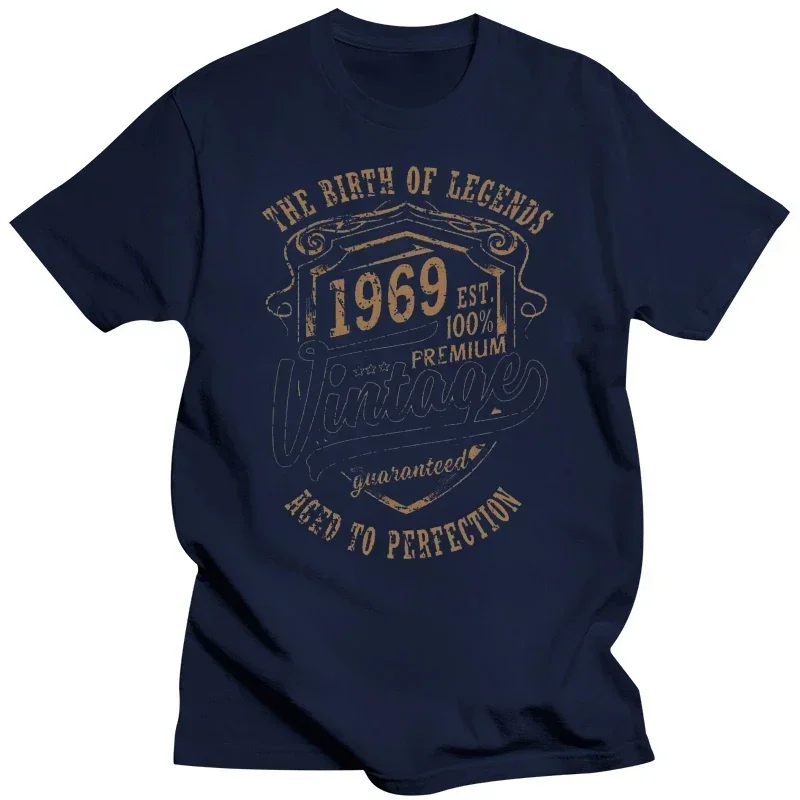 The Birth of Legends 1969 Mens 50Th Birthday Funny T-Shirt 50 Year Old Present New 2024 Summer Men 100% Cotton O Neck T Shirt