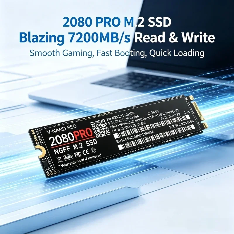 2080PRO M2 NGFF 2280 PCIe Internal SSD 500GB 1TB 2TB 4TB Reliable Endurance Solid State Disk for Laptop File Backup Media Storag