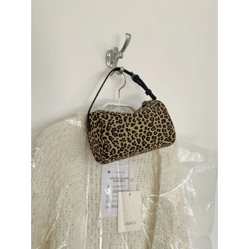 

Mini Suede Retro Bag Versatile Small Handbag Zipper Suede Cylinder Bag One-Shoulder Cross-Body Bag