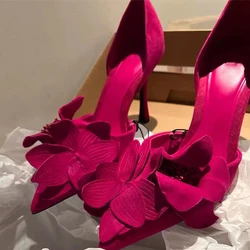 Women Flower High Heels Shoes Sexy Sandals Summer 2023 Designer New Party Shoes Dress Pumps Wedding Stilettos Walking Zapatos