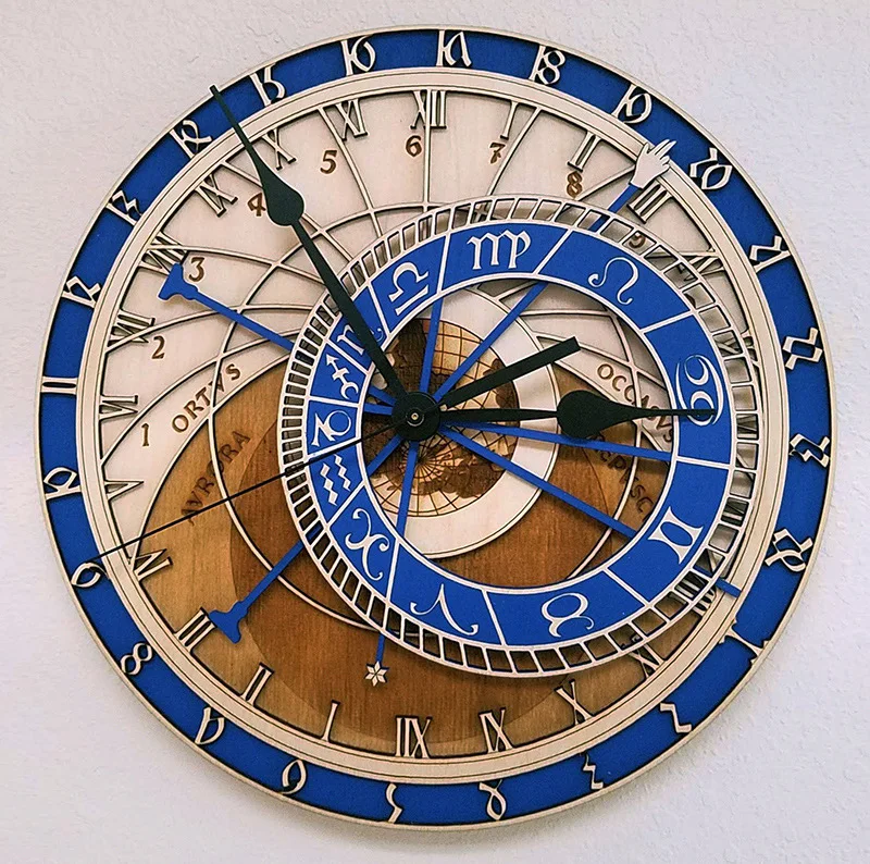 

30cm Prague Astronomical Clock Creative Wall Clock Quartz Clock Twelve Constellation Large Wall Clock Living Room Home Decor