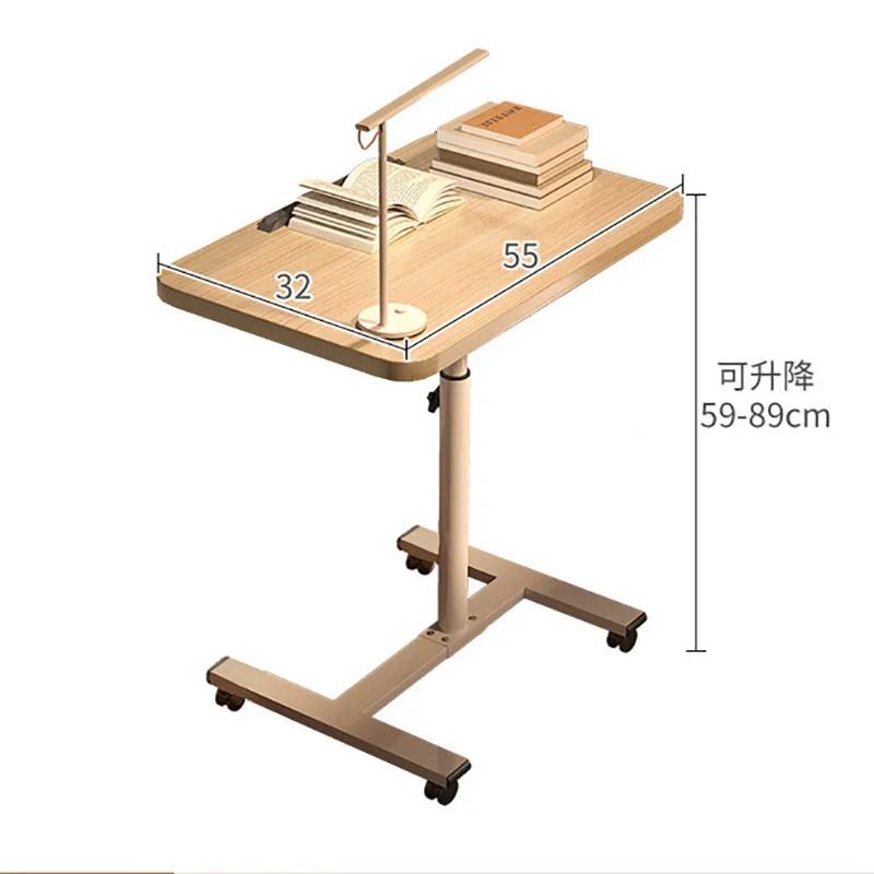 Computer Desk Mobile 58-89cm Lift Folding Study Table Height Adjustable Computer Desk Lap Bed Tray Standing Furniture
