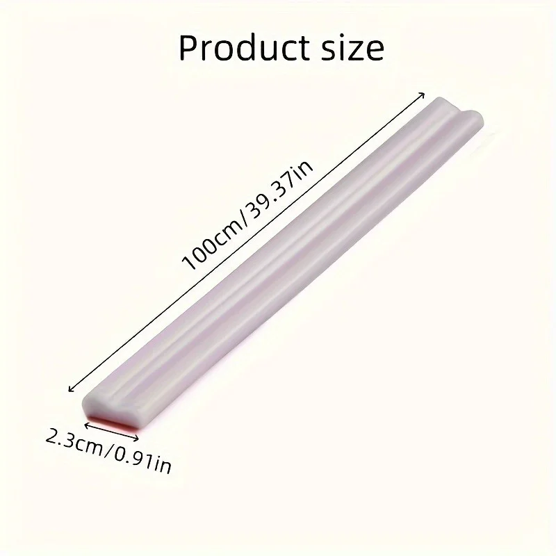 1 Roll of Elegant Self-Adhesive PVC Decorative Strips - Flexible and Bendable for Walls, Floors and Cabinets, 3.3 Foot Long, Eur