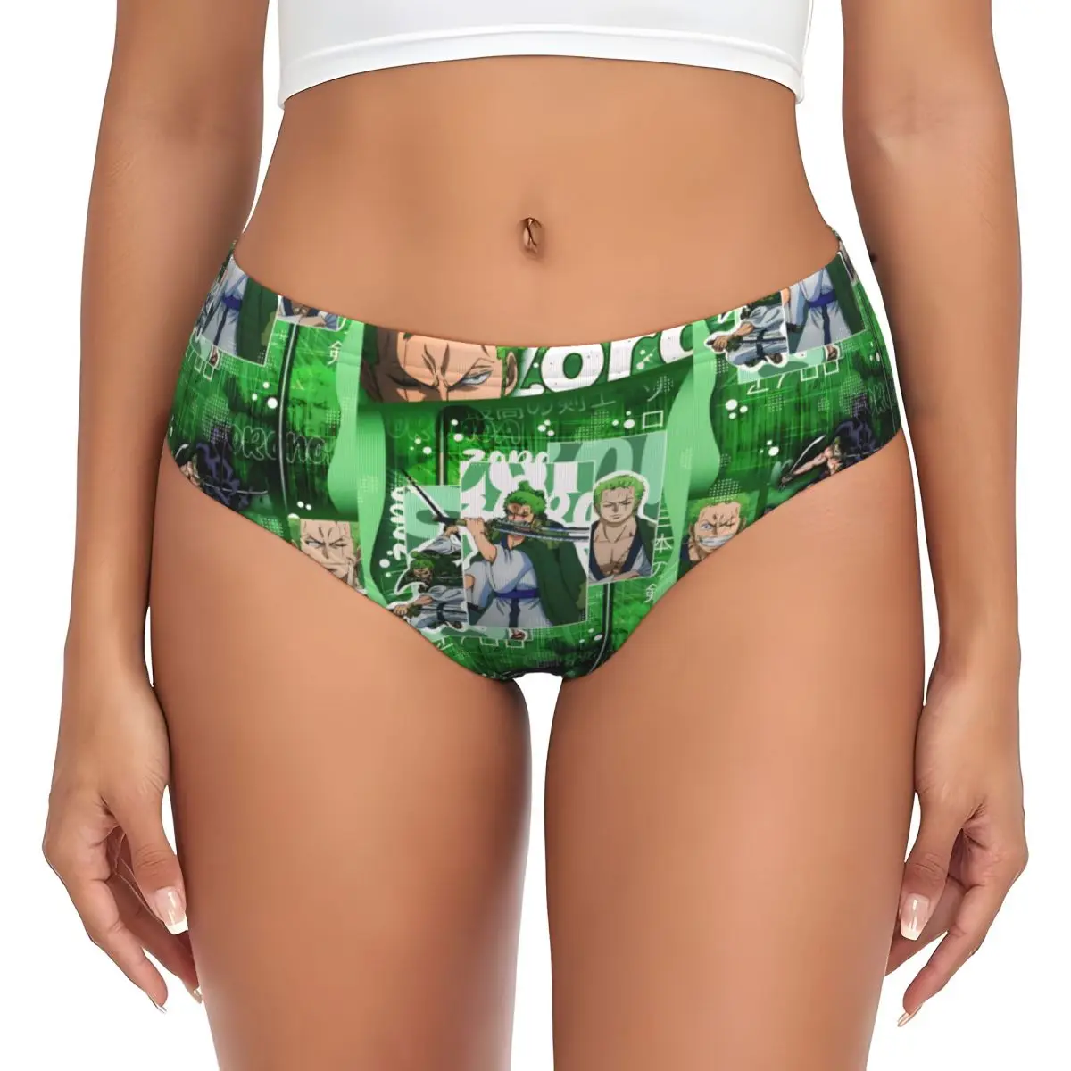 Custom One P-Pieces Zoro Cartoon Briefs Underwear Womens