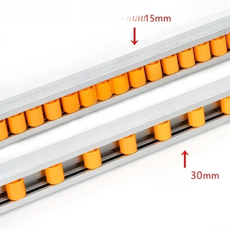 22D1 aluminum alloy lean strip, 30-wheel pulley bar, mini pocket coloured glaze guide rail unloading slide strip