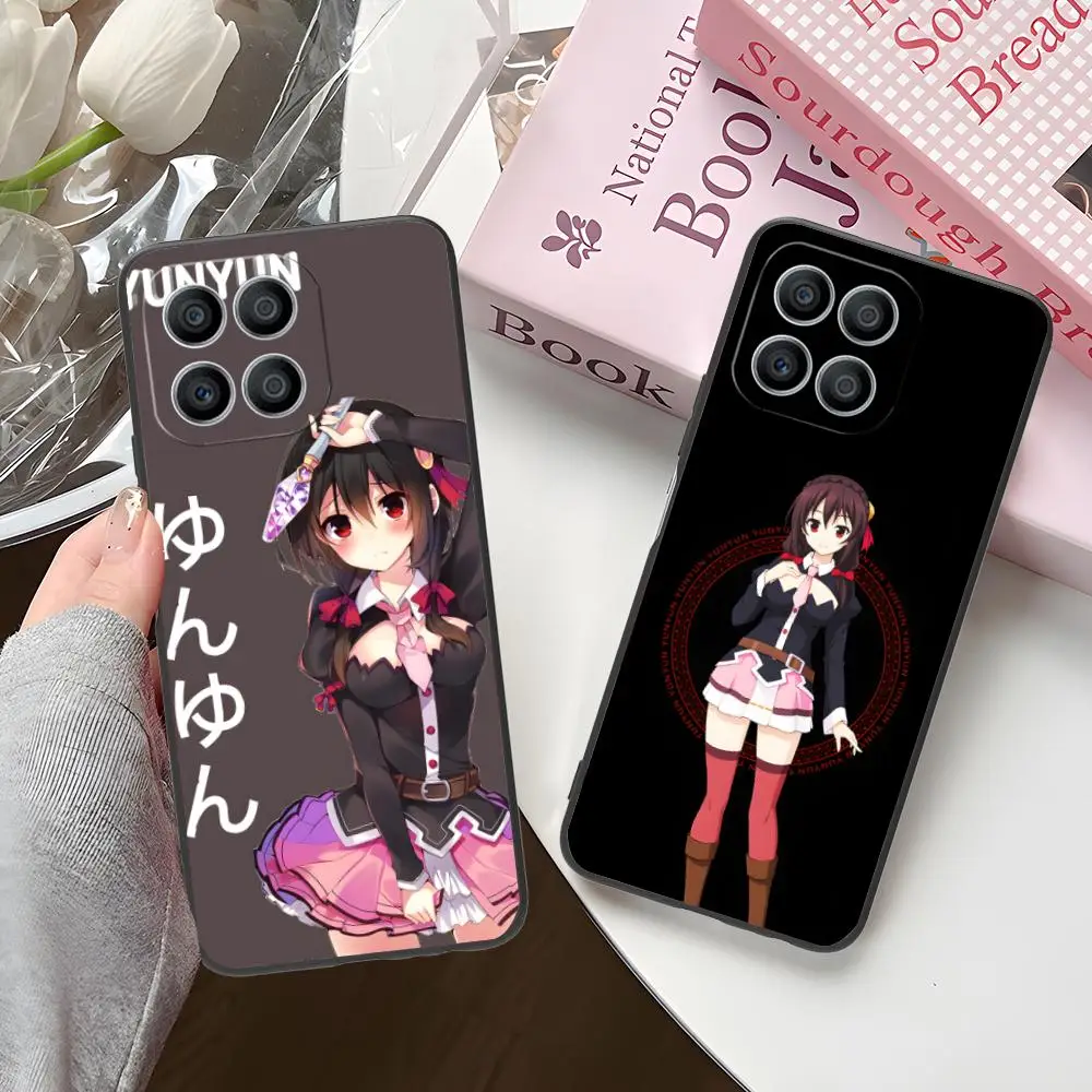 Konosuba Yunyun حافظة هاتف محمول لهاتف Honor 90 80 70 60 50 30 20 10 9 8 7 Pro S SE Lite 5G غطاء طباعة ملون جميل