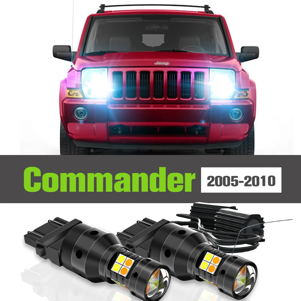 

2x LED Dual Mode Turn Signal+Parking Light Accessories Lamp For Jeep Commander XK XH 2005-2010 2006 2007 2008 2009