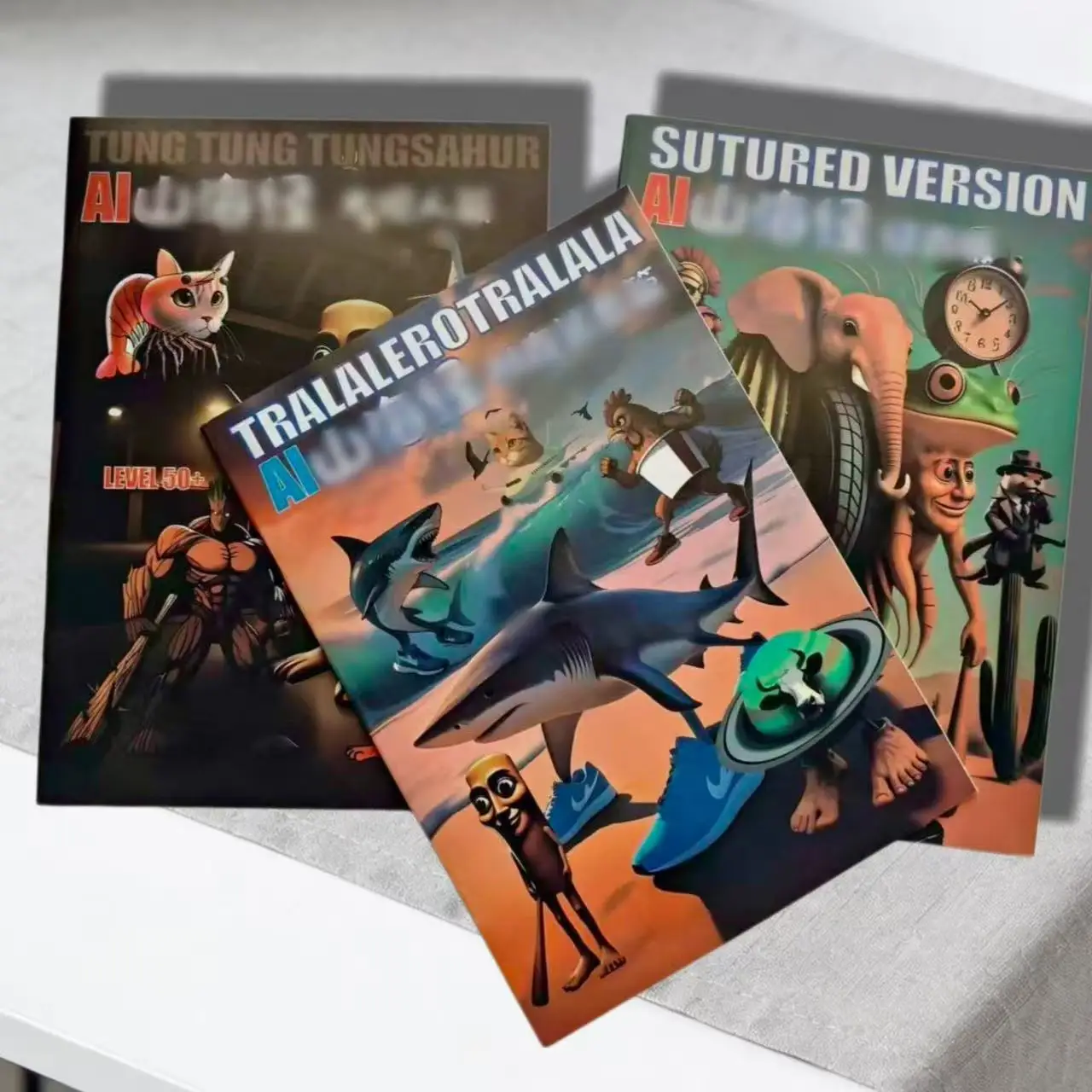 Italian Brainrot Animals Coloring Books - Tung Tung Tung Sahur Tracing Drawing Line Art Set for Kids