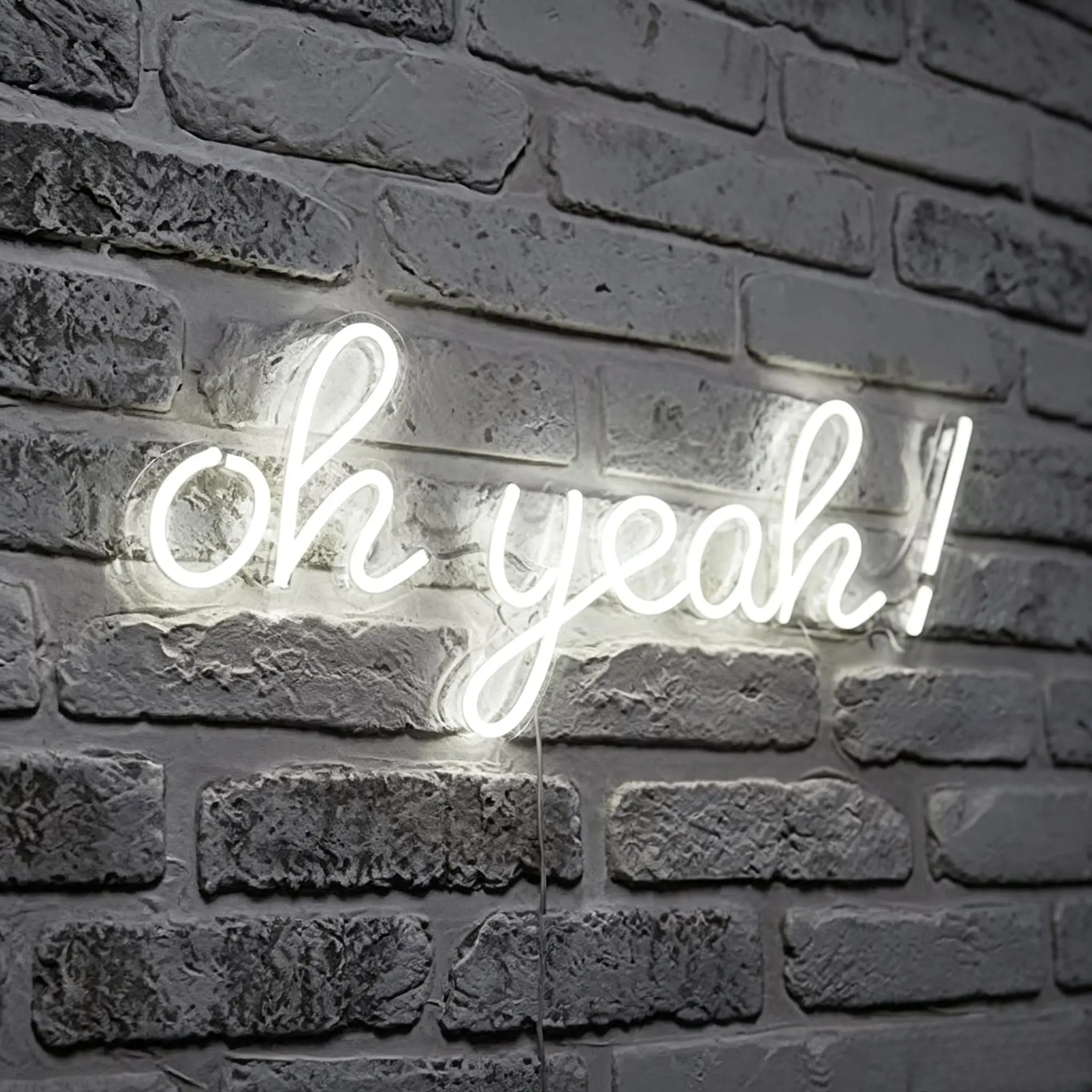 Oh Yeah Neon Sign USB Dimmable LED Lights For Bedroom Game Room Lounge Bar Birthday Party Leisure Space Wall Art Decor