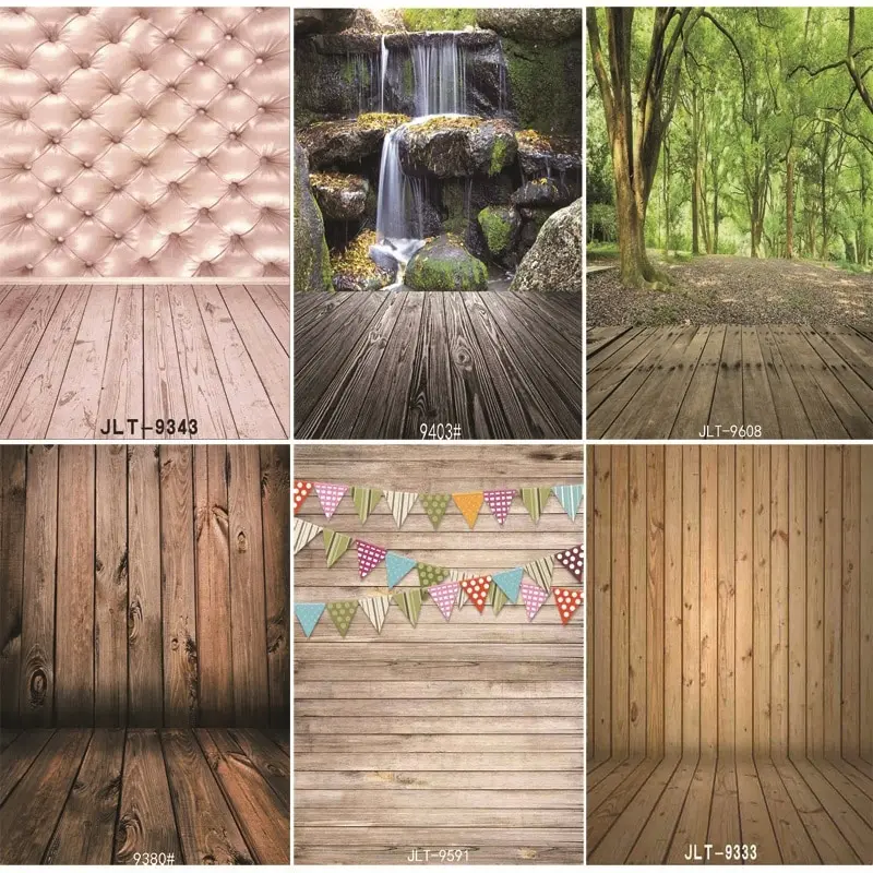 

SHUOZHIKE Art Fabric Photography Backdrops Prop Wooden Planks Photography Background JL-27