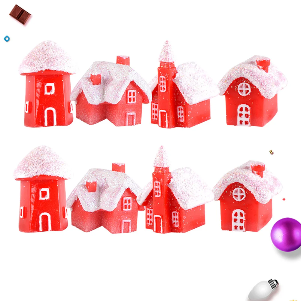 

8Pcs Eco-Friendly Christmas House Table Adornment Stylish Xmas Party Decor Desktop Decoration for Home Office Festive Mood
