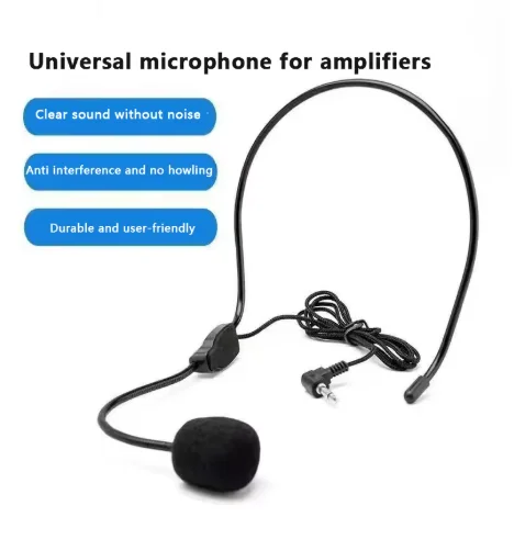 Voice Amplifier Lightweight Over Head For Teaching Meeting Wired Headset Microphone Head-mounted Head Wear Microphone