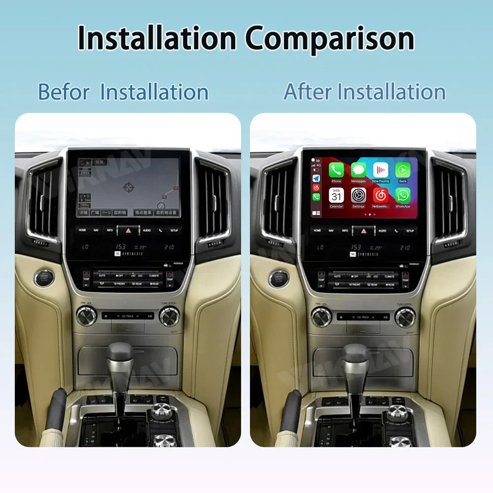 Viknav Linux Decoding Box Interface Upgrade Fit For Toyota LC200 2016-2021 Android Auto Wireless Apple CarPlay Decoder Box