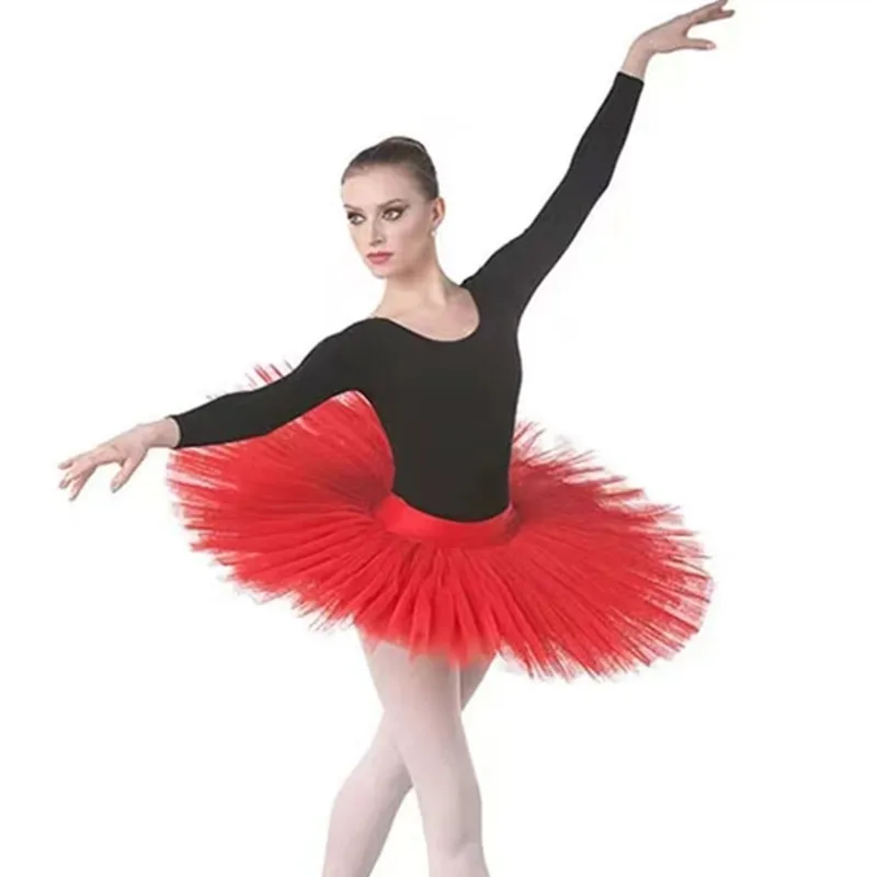 Professional Platter Tutu Black White Red Ballet Dance Costume For Women Tutu Ballet Adult Ballet Dance Skirt