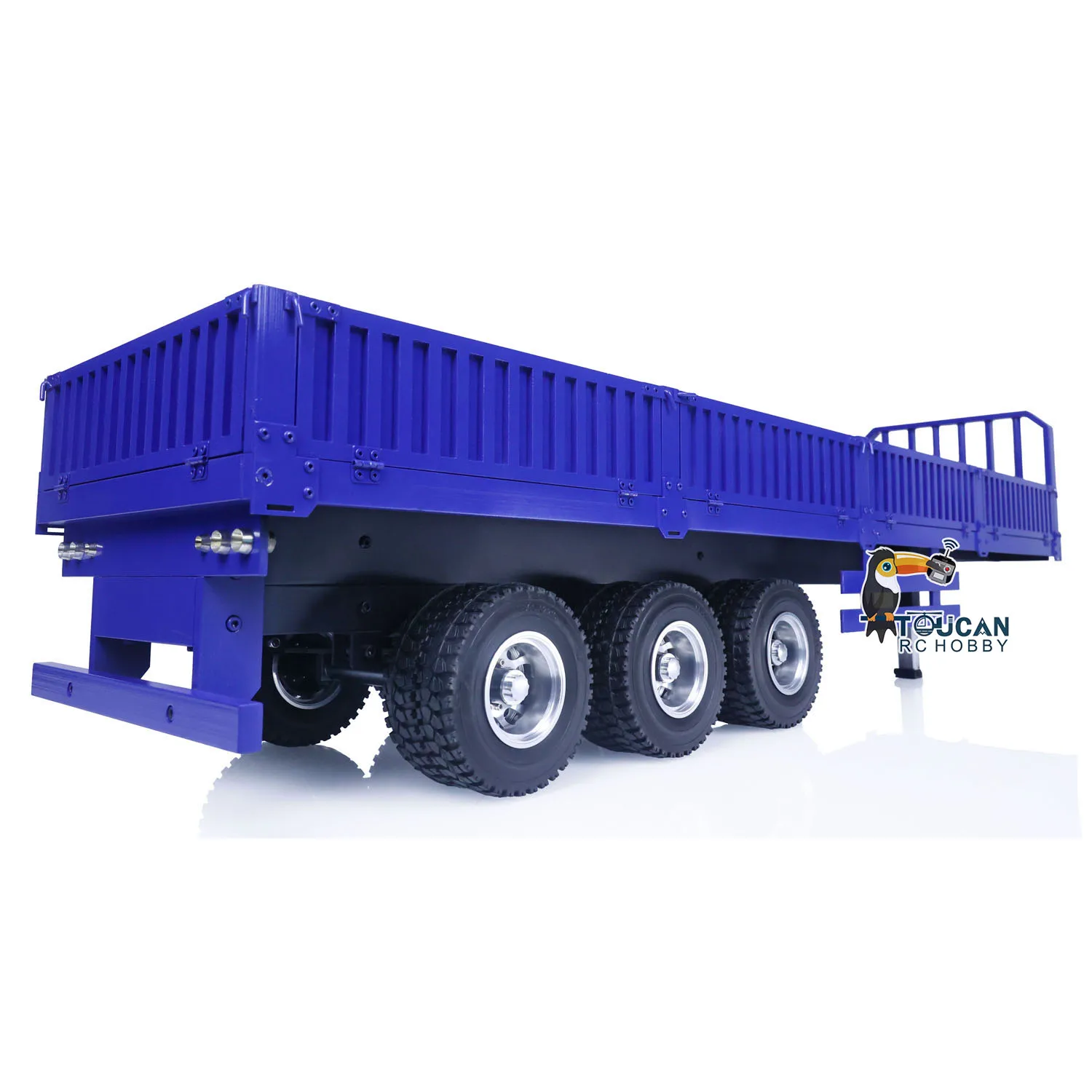 1/14 3-Axle Trailer Metal Low-bed Trailers Spare Parts for Toys RC Tractor Truck Dump Car TOUCAN Hobby Remote Control Model