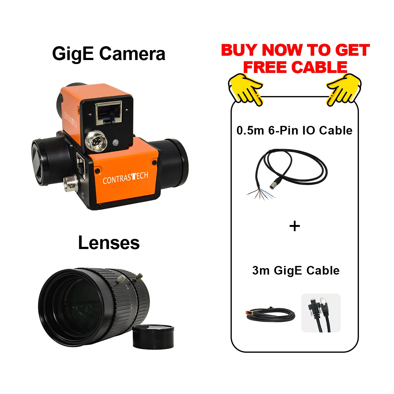 fornitore unico qualificata 300fps 400fps PYTHON 300 GigE Vision Otturatore globale Hikrobot Telecamera ad alta velocità per l'ispezione delle saldature