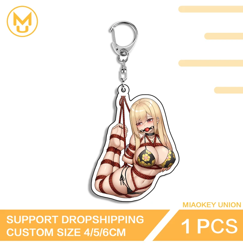 كيتاجاوا مارين ملزمة جميلة وايفو مسلية شخصية مزدوجة الوجهين سلسلة مفاتيح تصميم حصري مجوهرات مسلية إبداعية #1